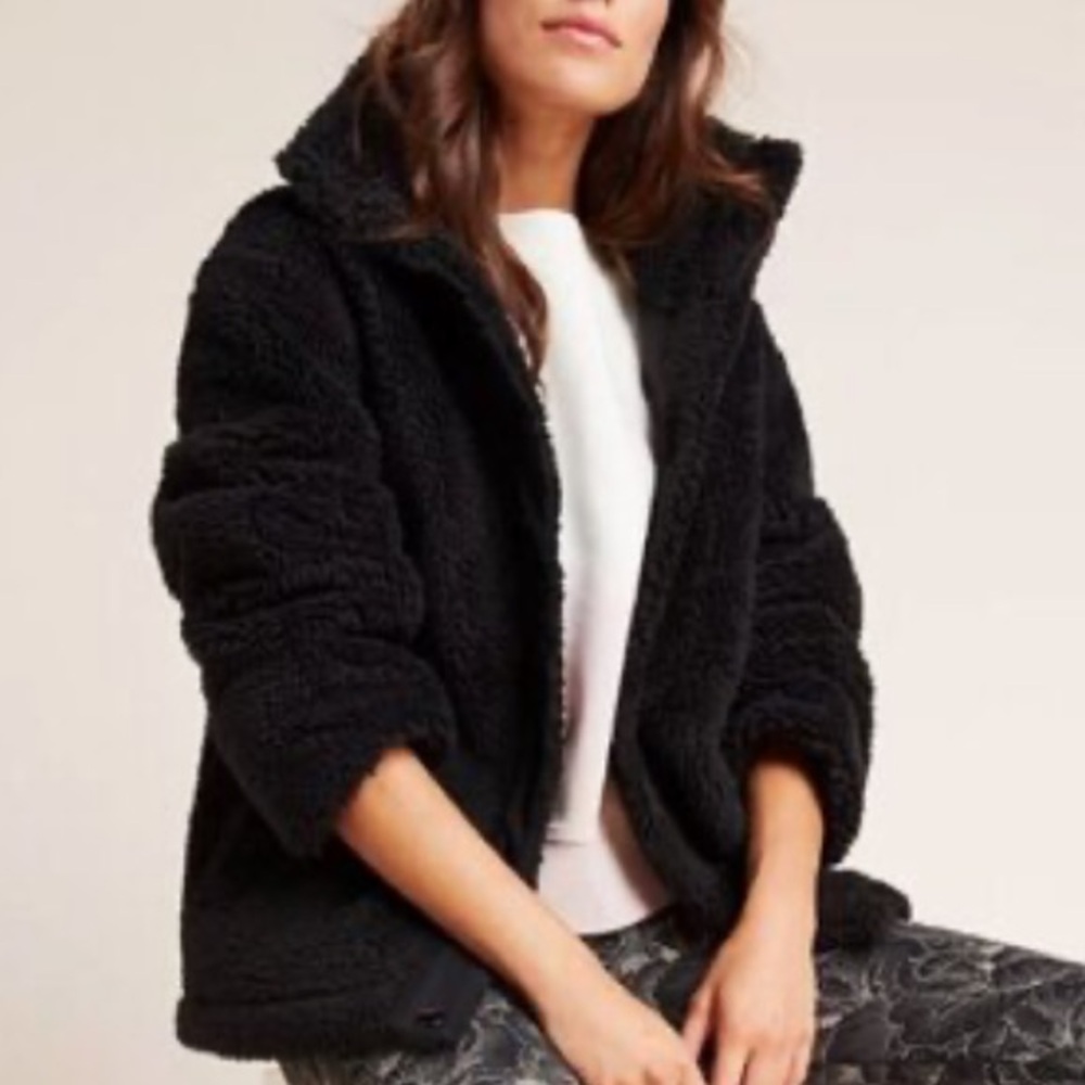 Varley Black Teddy Sherpa Jacket - Picture 2 of 9